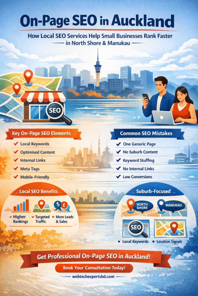 On-Page SEO in Auckland: How Local SEO Services Help Small Businesses Rank Faster in Suburbs Like North Shore & Manukau